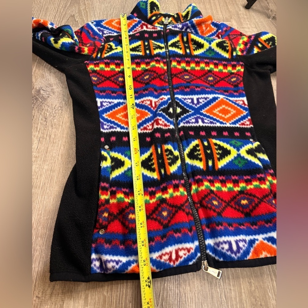 Lauren Ralph Lauren Fleece Southwestern Aztec Full Zip Coat Jacket Small - Picture 5 of 7